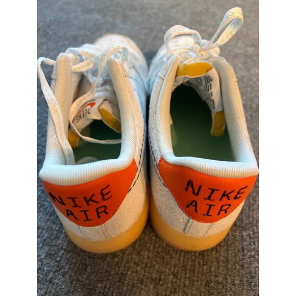 Nike Mens Air Force 1 DX2344-100 Gray Low Top Lace Up Athletic Shoes Size 9.5 main image 6